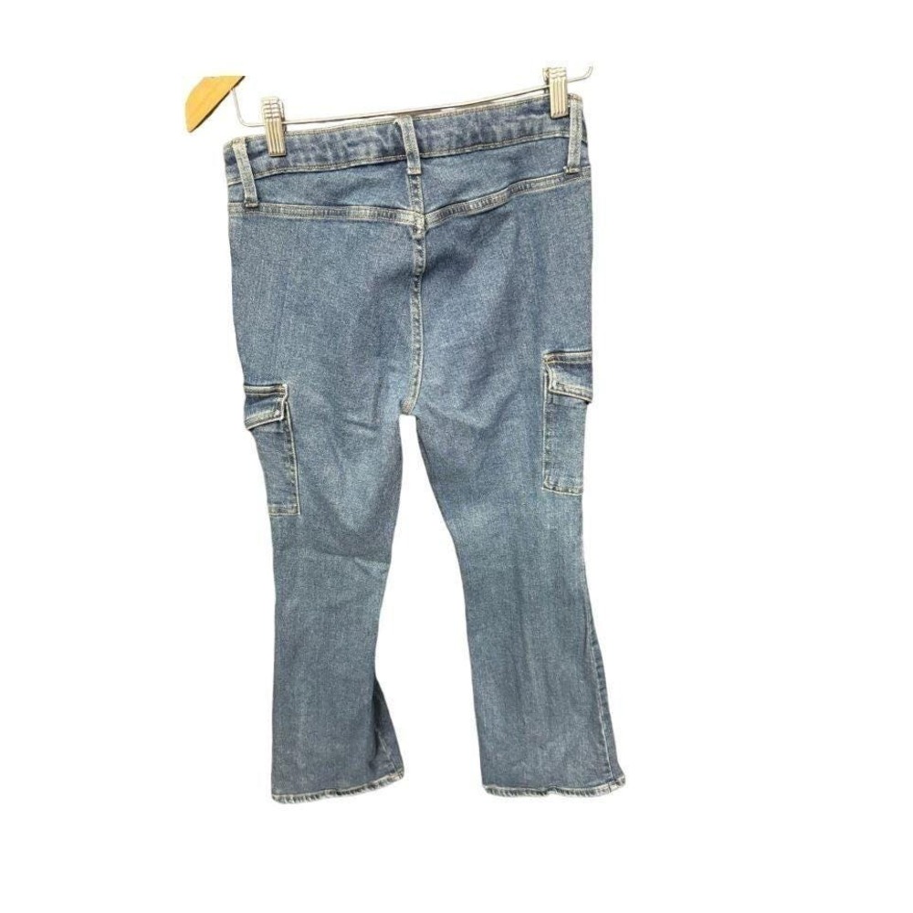 Cargo Flare Blue stonewash low rise Jeans | Size 8 | by Wild Fable - Picture 1 of 5